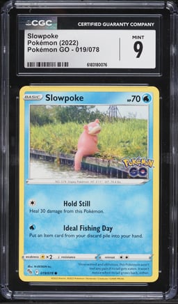 2022 Pokemon Japanese Sword & Shield GO Slowpoke #19 CGC 9 MINT