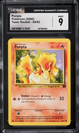 2000 Pokemon Team Rocket Ponyta #64 CGC 9 MINT