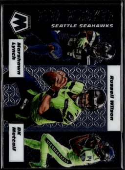 2020 Marshawn Lynch, Russel Wilson, DK Metcalf #FF15 Mosaic Flea Flicker