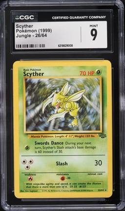 1999 Pokemon Jungle Scyther #26 CGC 9 MINT
