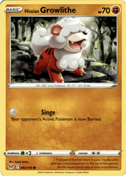 2022 Hisuian Growlithe #83 Lost Origin