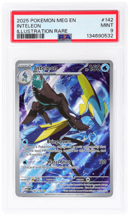 2025 Pokemon Mega Evolution Illustration Rare Inteleon #142 PSA 9