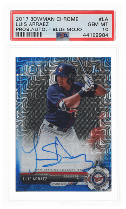 2017 Bowman Chrome Prospect Autograph Blue Mojo Luis Arraez #CPA-LA 11/150 PSA 10