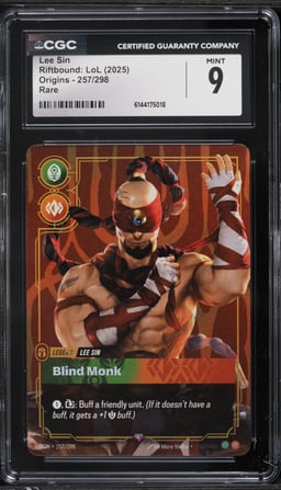 2025 Riftbound League Of Legends LoL Origins Lee Sin #257 CGC 9 MINT