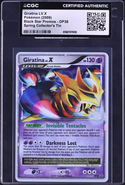 2009 Pokemon Diamond & Pearl Promo Spring Collector's Tin Holo Giratina LV.X #DP38 CGC AUTH