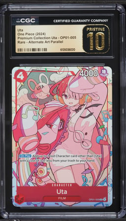 2024 One Piece Premium Collection Alt Art Uta #OP01-005 CGC 10 PRISTINE