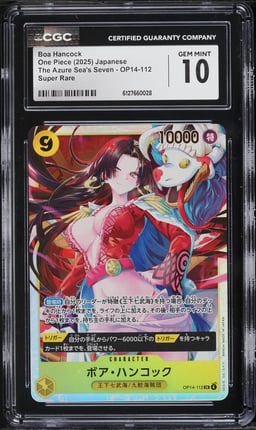 2025 One Piece The Azure Sea's Seven Boa Hancock #OP14-112 CGC 10 GEM MINT