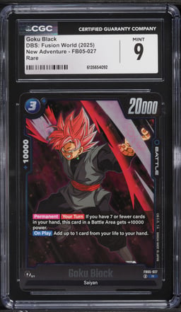 2025 DBS: Fusion World New Adventure Goku Black #FB05-027 CGC 9 MINT