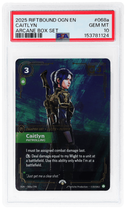 2025 Riftbound League of Legends Origins Arcane Box Set Caitlyn #068a PSA 10