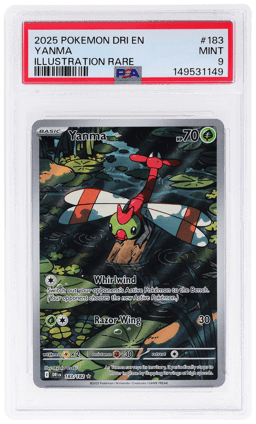2025 Pokemon Scarlet and Violet Destined Rivals Illustration Rare Yanma #183 PSA 9