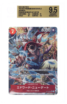 2025 One Piece Premium Booster Volume 2 Japanese Alternate Art Edward Newgate #ST15002 BGS 9.5