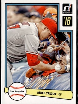 2016 MIKE TROUT #DB2-1 Donruss