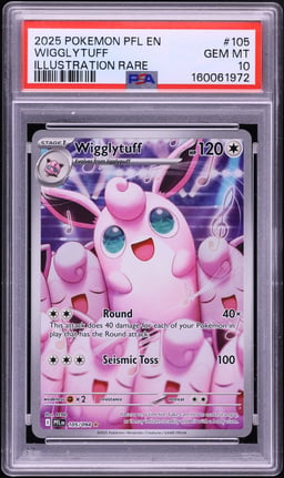 2025 Pokemon Mega Evolution Phantasmal Flames IR Wigglytuff #105 PSA 10 GEM MINT