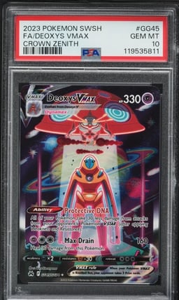 2023 Pokemon SWSH Crown Zenith Alt Art Deoxys VMAX #GG45 PSA 10 GEM MINT