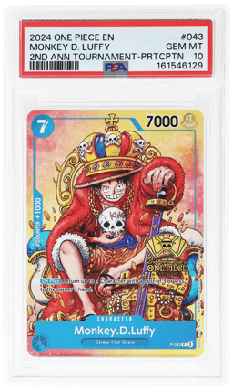 2024 One Piece Tournament Promo 2nd Anniversary Participant Monkey D. Luffy #P043 PSA 10