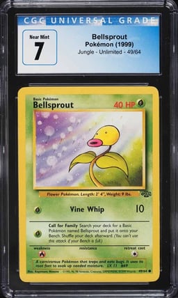 1999 Pokemon Jungle Bellsprout #49 CGC 7 NRMT