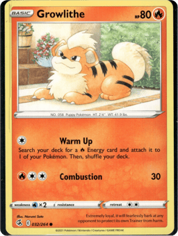 2021 Growlithe #32 Fusion Strike