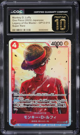 2025 One Piece Legacy Of The Master SR Monkey D. Luffy #OP12-015 CGC 10 PRISTINE