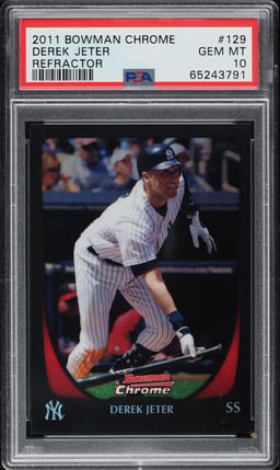 2011 Bowman Chrome Refractor Derek Jeter #129 PSA 10 GEM MINT
