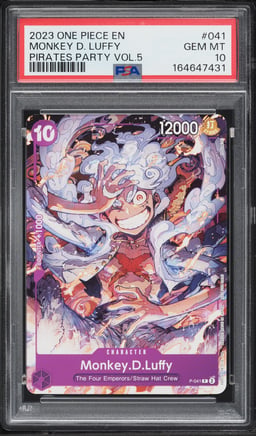 2023 One Piece Promo Pirates Party Vol. 5 Monkey D. Luffy #P-041 PSA 10 GEM MINT