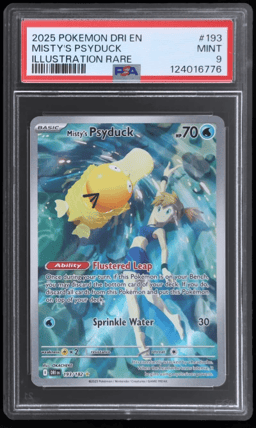 2025 Pokemon Scarlet and Violet Destined Rivals Illustration Rare Misty's Psyduck #193 PSA 9
