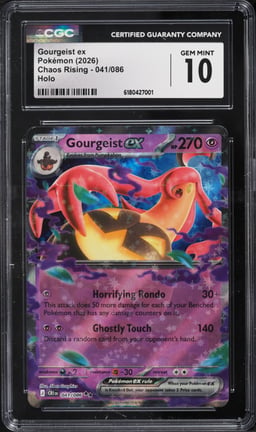 2026 Pokemon Mega Evolution Chaos Rising Holo Gourgeist EX #041 CGC 10 GEM MINT