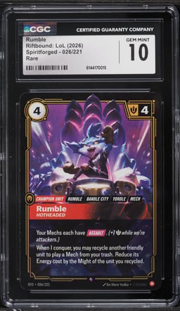 2026 Riftbound League Of Legends Spiritforged Rumble #026 CGC 10 GEM MINT