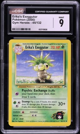 2000 Pokemon Gym Heroes Erika's Exeggutor #44 CGC 9 MINT
