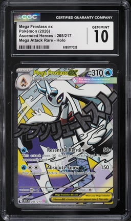 2026 Pokemon Mega Evolution Ascended Heroes MA Mega Froslass EX #265 CGC 10 GEM MINT