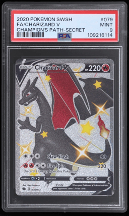 2020 Pokemon Sword and Shield Champion's Path Secret Rare Charizard V #79 PSA 9