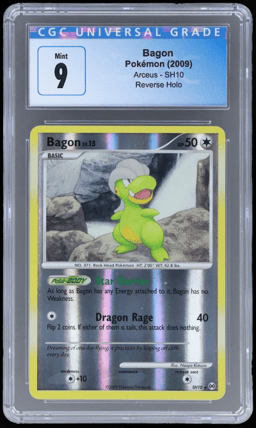 2009 Pokemon Platinum Arceus Reverse Holo Bagon #SH10 CGC 9