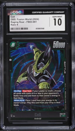 2024 DBS: Fusion World Raging Roar Cell #FB03-061 CGC 10 GEM MINT