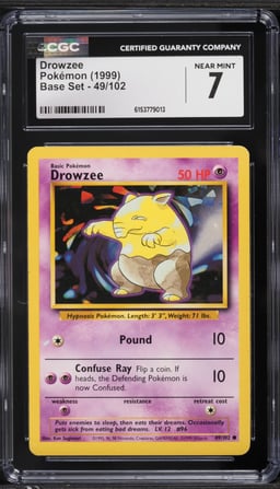 1999 Pokemon Base Set Drowzee #49 CGC 7 NRMT