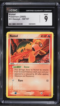 2005 Pokemon EX Deoxys Numel #68 CGC 9 MINT