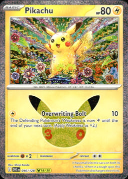 2026 Pikachu #40 30th Celebration
