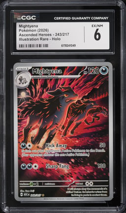 2026 Pokemon Mega Evolution Ascended Heroes IR Mightyena #243 CGC 6 EXMT