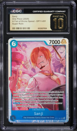 2025 One Piece A Fist of Divine Speed Sanji #OP11-051 CGC 10 PRISTINE