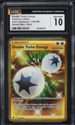 2022 Pokemon SWSH Astral Radiance SEC Double Turbo Energy #216 CGC 10 GEM MINT