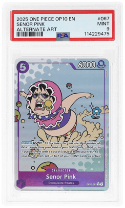 2025 One Piece Royal Blood Alternate Art Senor Pink #067 PSA 9