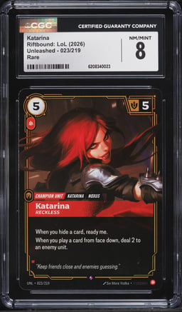 2026 Riftbound: LoL Unleashed Katarina #023 CGC 8 NM-MT