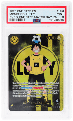 2025 One Piece X Bvb Collaboration Promo Match Day '25 Monkey D Luffy #ST13-003 PSA 9