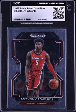 2022 Panini Prizm Draft Picks Anthony Edwards #3 CGC AUTH