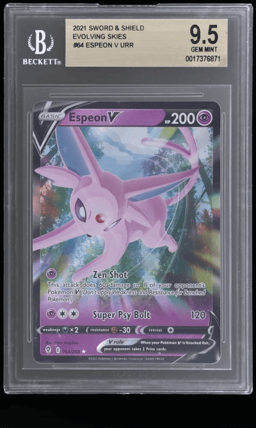 2021 Pokemon Sword and Shield Evolving Skies Espeon V #64 BGS 9.5