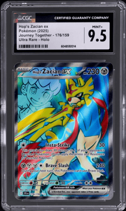 2025 Pokemon Journey Together Ultra Rare Hop's Zacian Ex #176 CGC 9.5