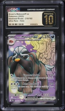 2025 Pokemon Scarlet & Violet Destined Rivals Full Art Arven's Mabosstiff ex CGC 10 PRISTINE