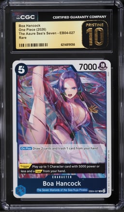 2026 One Piece The Azure Sea's Seven Boa Hancock #EB04-027 CGC 10 PRISTINE