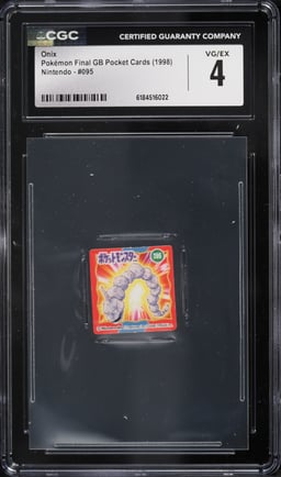 1998 Pokemon Japanese Final GB Pocket Cards Purple Back Onix #95 CGC 4 VGEX