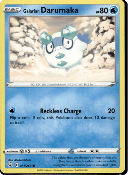 2021 Galarian Darumaka #71 Fusion Strike