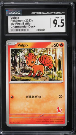 2023 Pokemon Scarlet & Violet My First Battle Charmander Deck Vulpix CGC 9.5 MINT+