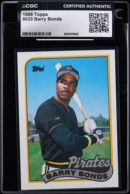 1989 Topps Barry Bonds #620 CGC AUTH